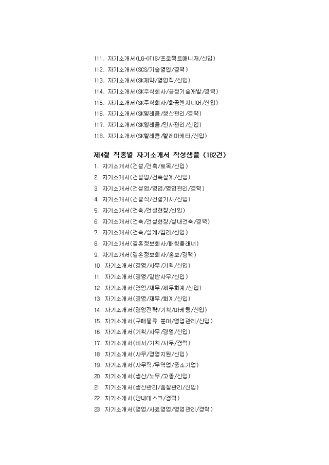 기업별 자기소개서 작성방법 및 합격자 예문 350여개